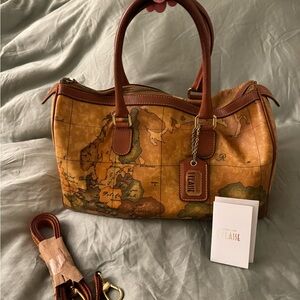 Alviero Martini Geo Classic Map Print Women's Bag